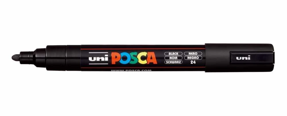 MARKER Z FARBĄ PLAKATOWĄ UNI PC-5M POSCA, JUODA