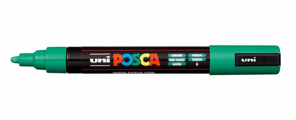 Uni-Ball MARKER Z FARBĄ PLAKATOWĄ UNI PC-5M POSCA, Žalias
