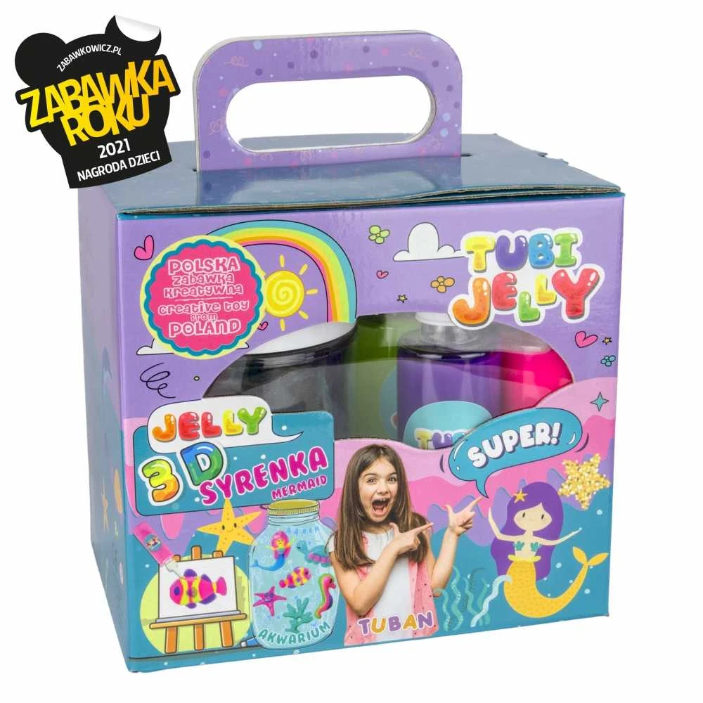 Tuban 6 spalvų Tubi Jelly rinkinys su nedideliu akvariumu - Undinė ( TU3330 )