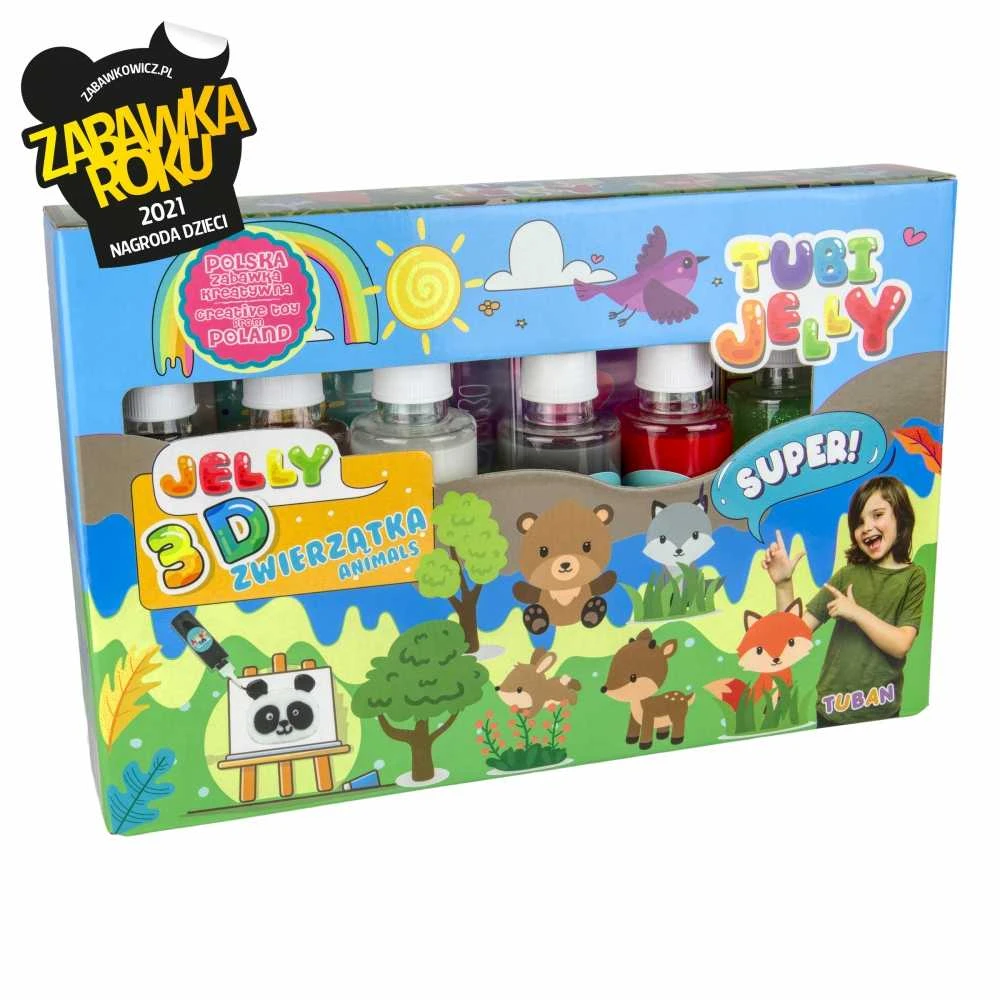 Tuban 6 spalvų Tubi Jelly rinkinys - Gyvūnai ( TU3326 )