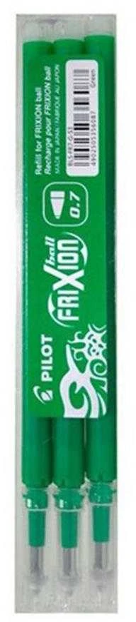 Pilot Pen Pilot papildymo rinkinys 3x Frixion Žalias (BLS-FR7-G-S3) (BLSFR7GS3)