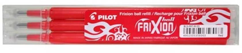 Pilot Pen Pilot papildymo rinkinys 3x Frixion Raudona (BLS-FR7-R-S3) (BLSFR7RS3)