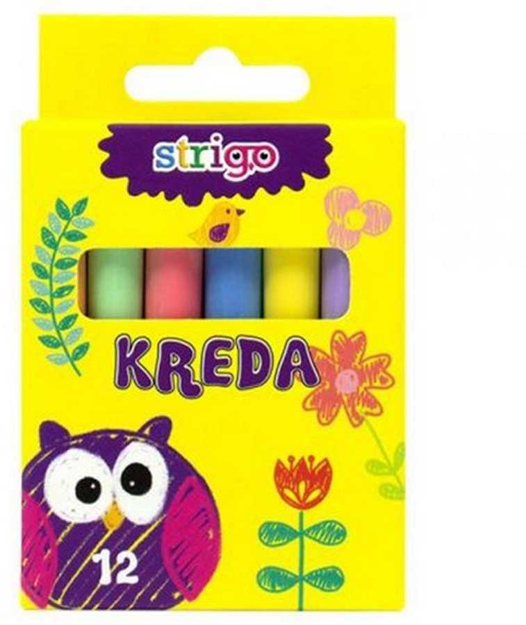 Kreida be dulkių 12 spalvų Strigo