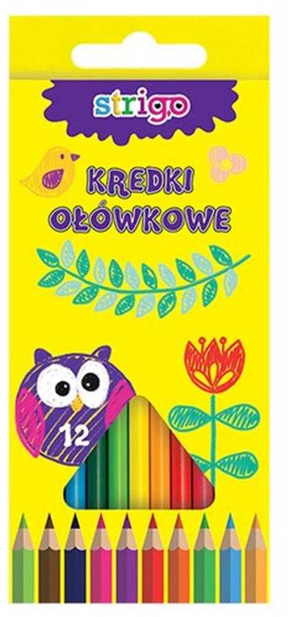 "Strigo" trikampiai pieštukai 12 spalvų