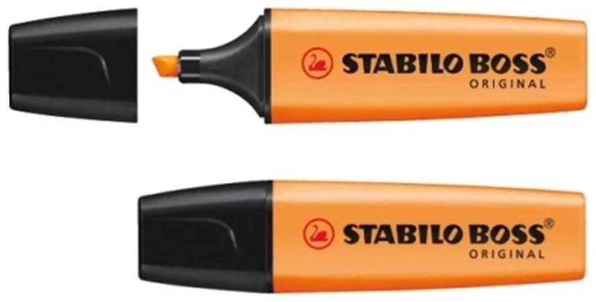 Biuro Prekės - STABILO BOSS ORIGINAL 5mm Pakartotinai Užpildomas Žymeklis Oranžinis
