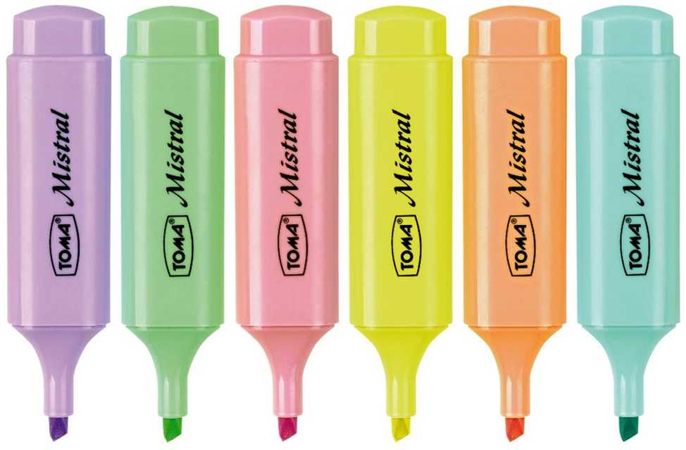 Toma Highlighter Mistral Pastel 6 spalvos TOMA
