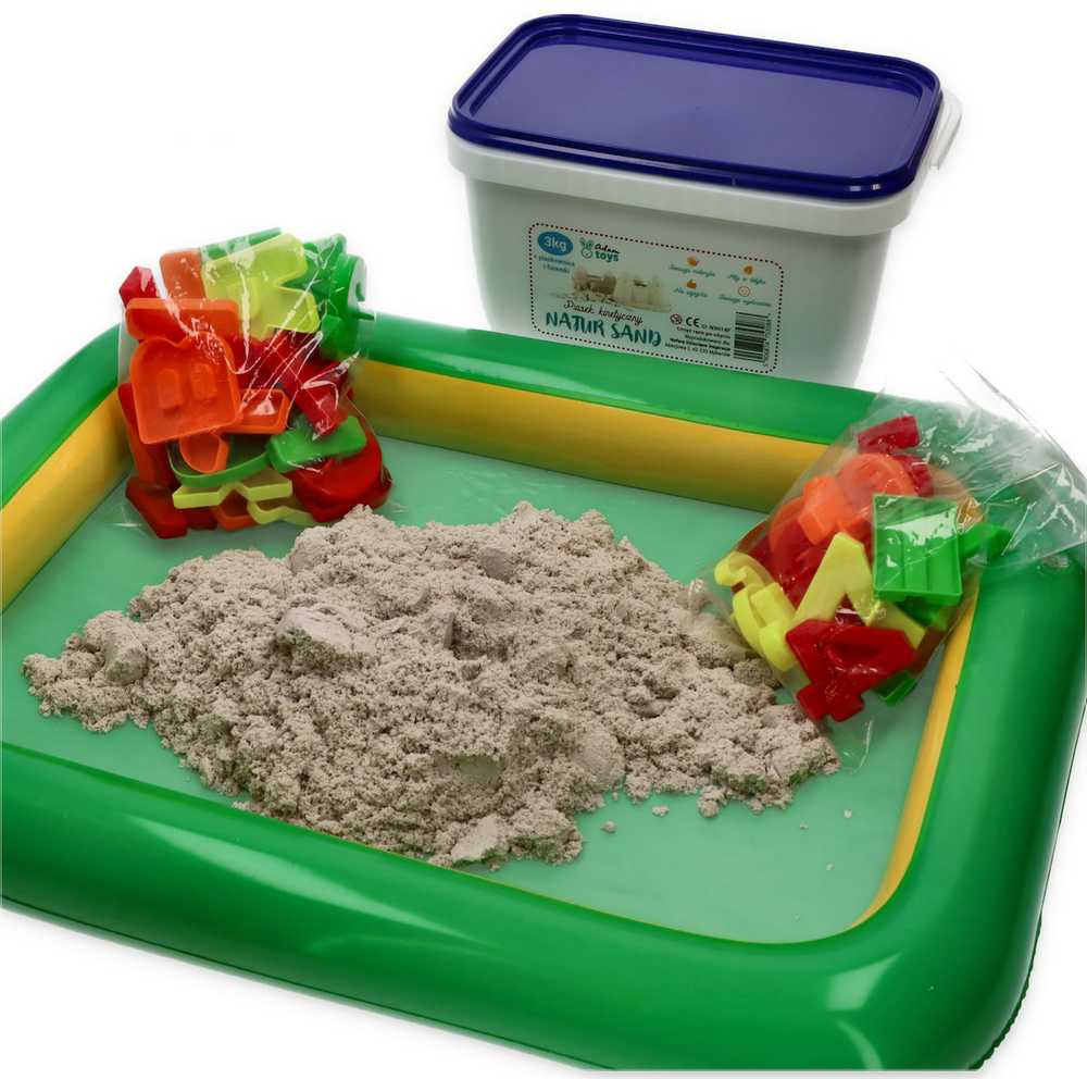 Kinetinis smėlis su priedais Adam Toys, 3kg