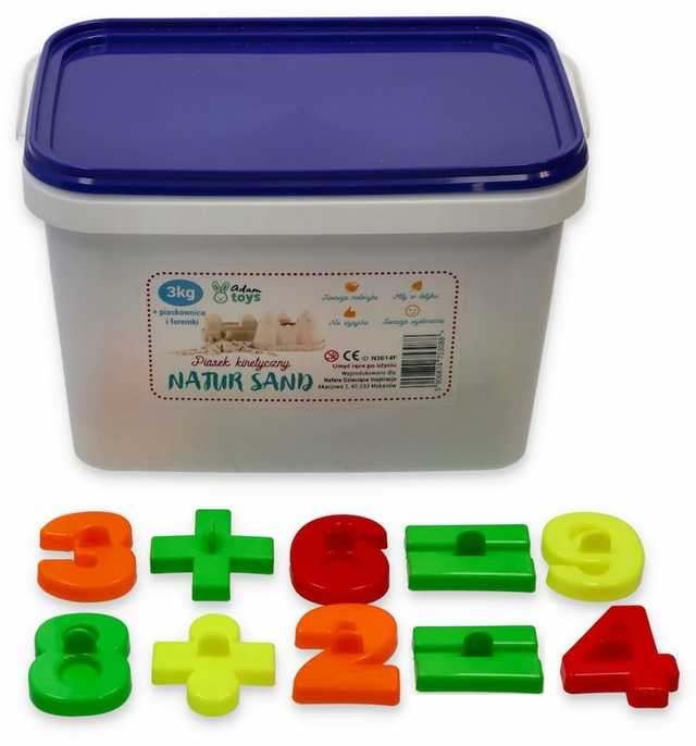 Kinetinis smėlis su priedais Adam Toys, 3kg