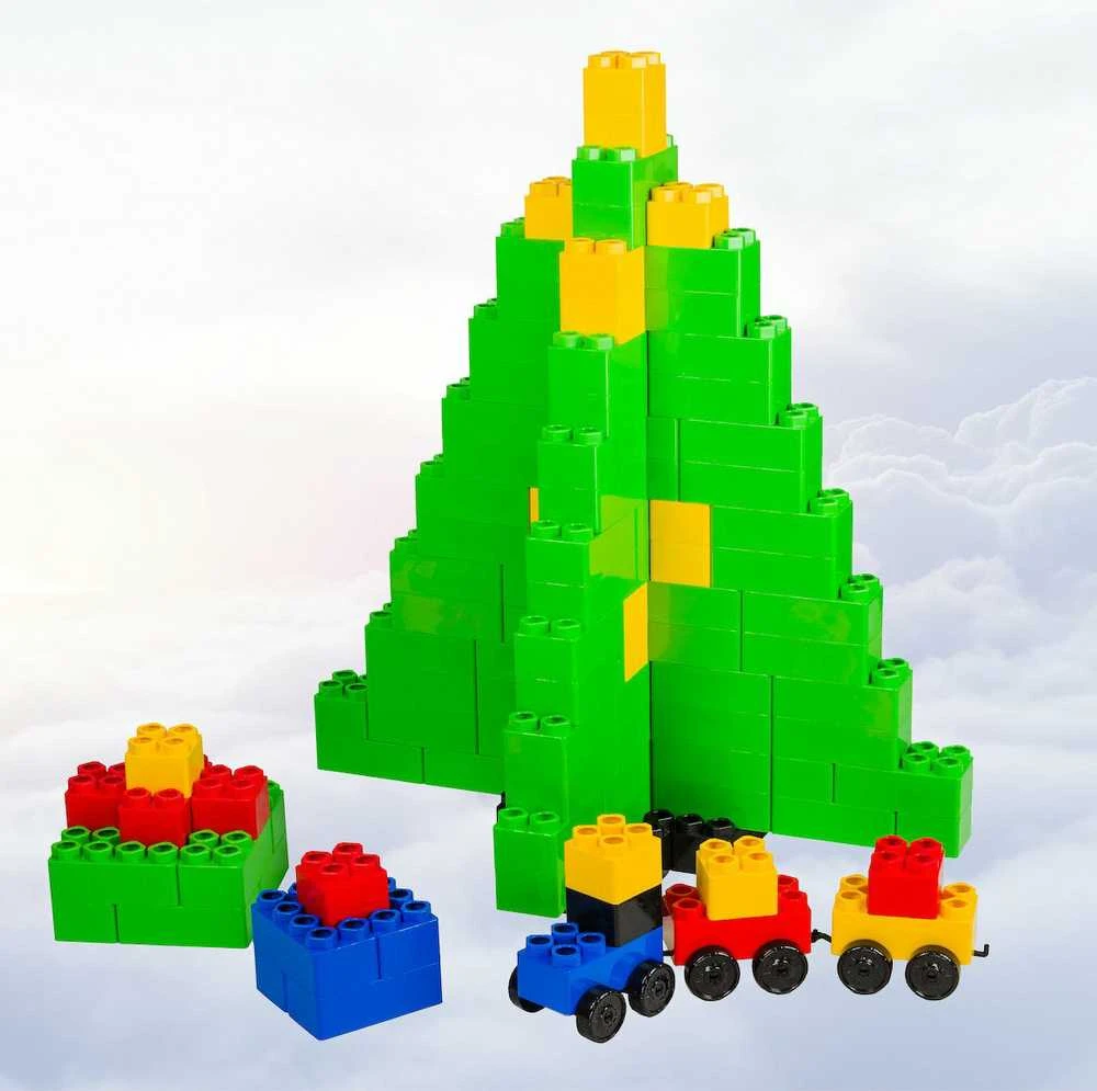 Konstruktorius Bj Plastik Mega Giants Brics + Wheels 141 el.