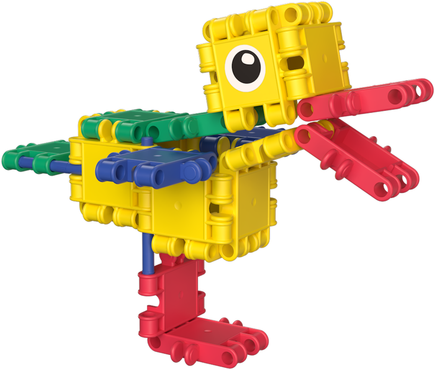 Clics toys KONSTRUKCINIAI KLUOKAI VAIKAMS CLICS RC001 dėžutė 5in1 69 vnt. SPAUSKITE PRADĖTI