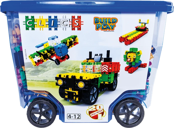 Clics toys Konstruktorius - CLICS 560 dalių daugiaspalvis