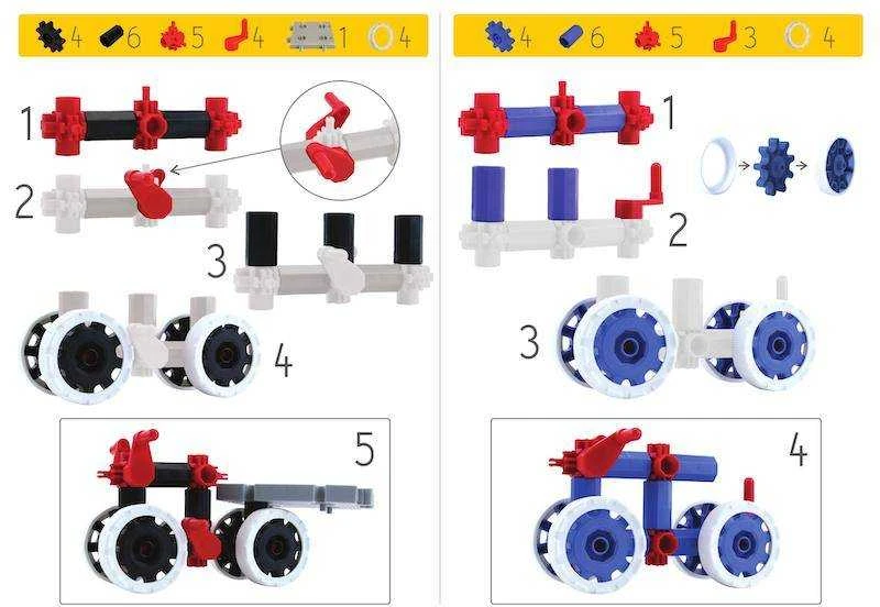 Korbo Edu Car 400 konstruktorius vaikams nuo 4 metų, mokantis mechanikos ir eismo taisyklių