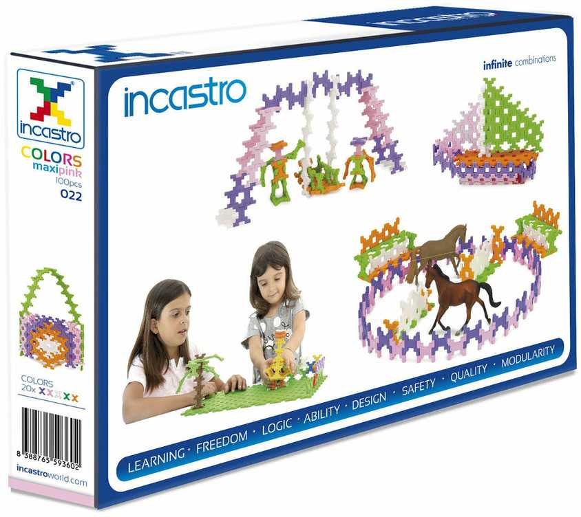 Incastro rinkinys Maxi Rožinė , 100 vnt. (IN022)