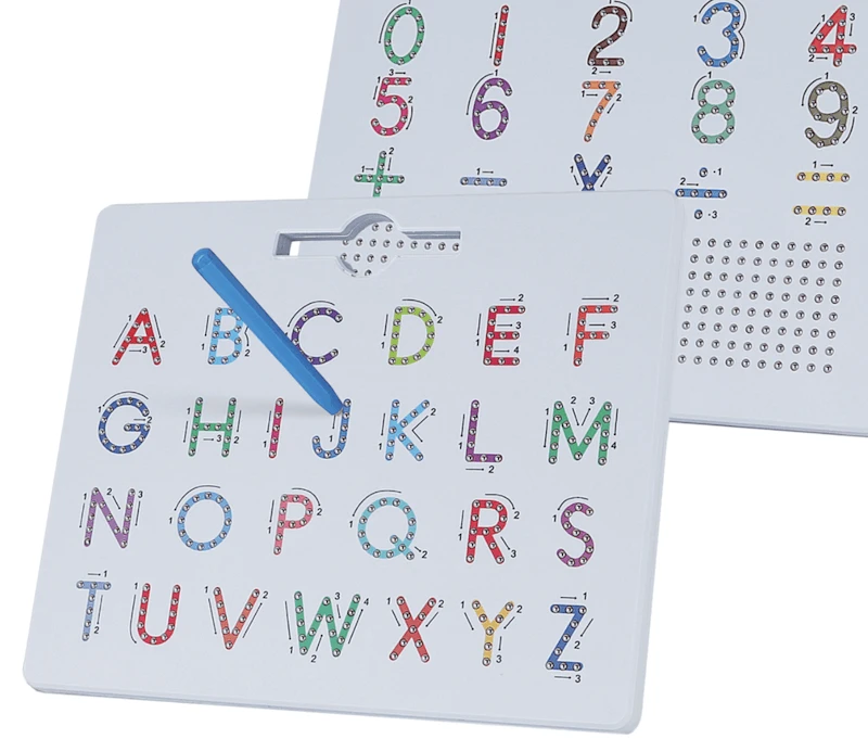 Dvipusė magnetinė mokomoji lentelė MagPad rašymui ir skaičiams, vaikams nuo 3 metų