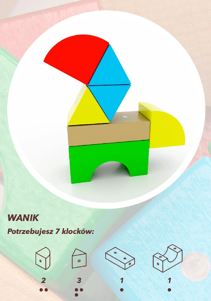 WABI medinės magnetinės kaladėlės 20 vnt.