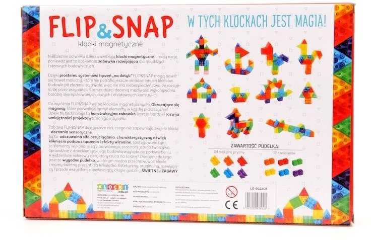 Loowi Magnetinis konstruktorius Flip&Snap 36 el.