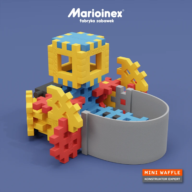 Marioinex Mini kaladėlės(vaffle) konstruktorius ekspetas, 141vnt