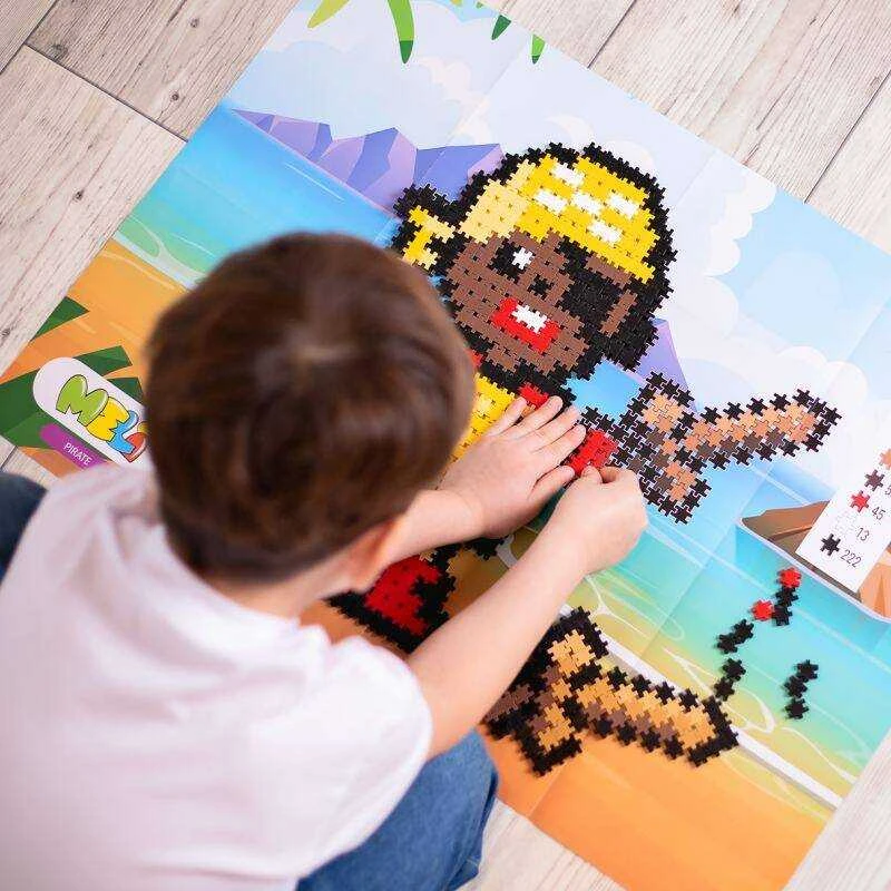 Meli Minis piratų konstruktorius 2in1, 500 detalių, vaikams nuo 3 metų, lavina kūrybiškumą