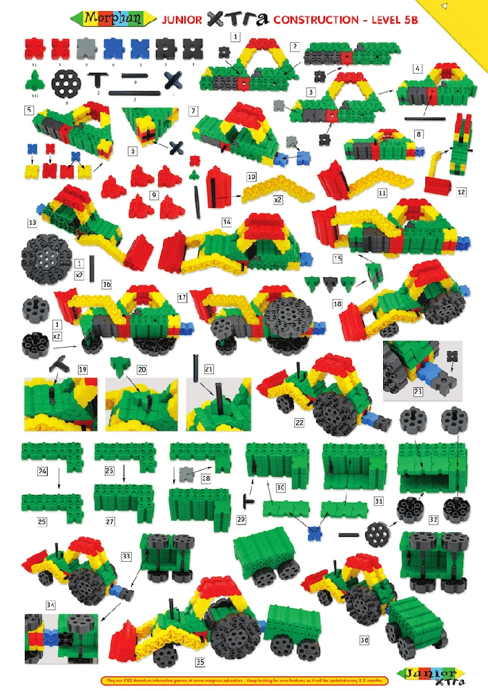 Konstruktorius Morphun 10 Transporto priemonių 251 el.