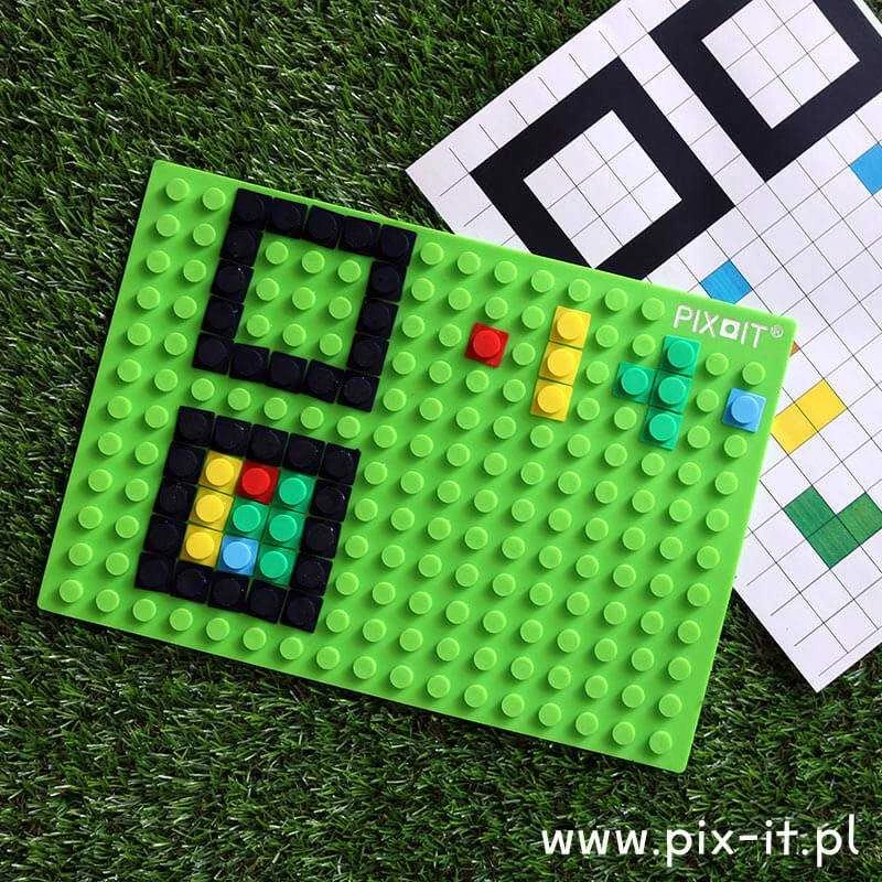 Pix It Didelis profesionalus edukacinis silikoninių elementų rinkinys vaikams nuo 4 metų, 1080 dalių, su užduočių knygelėmis ir silikoninėmis matomis