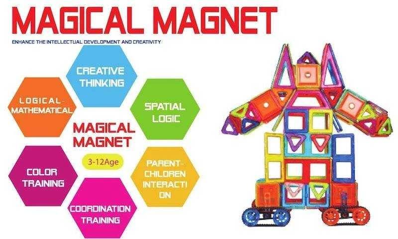 X-Bida Magical Magnet magnetiniai blokeliai 168 el.
