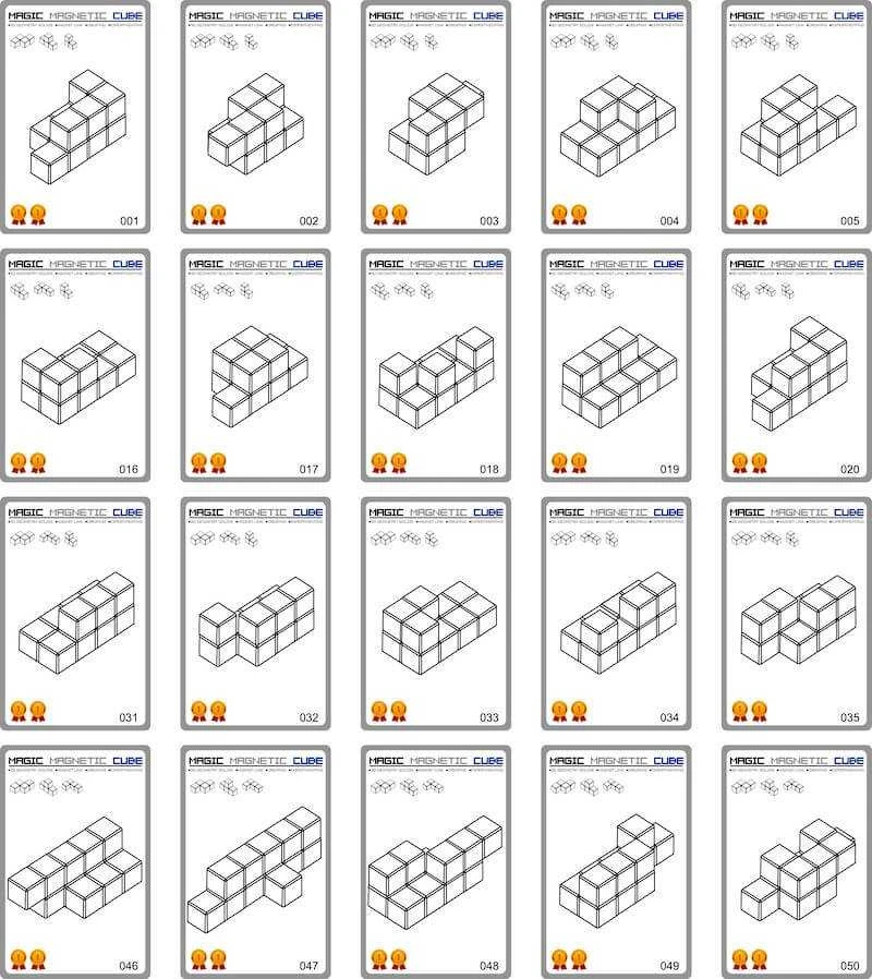 X Bida Magnetinis konstruktorius Magic Magnetic Cubes 56 el.