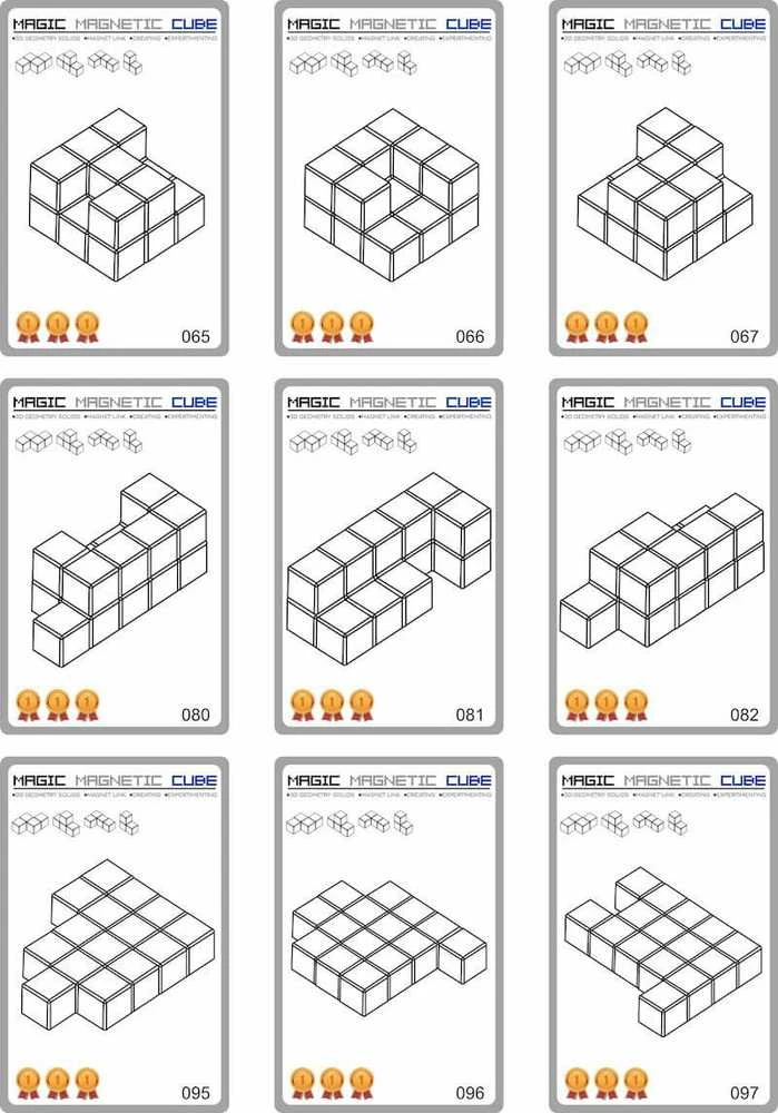 X Bida Magnetinis konstruktorius Magic Magnetic Cubes 56 el.