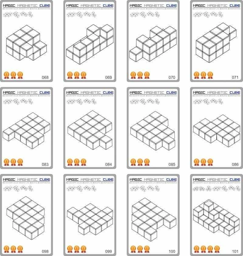 X Bida Magnetinis konstruktorius Magic Magnetic Cubes 28 el.