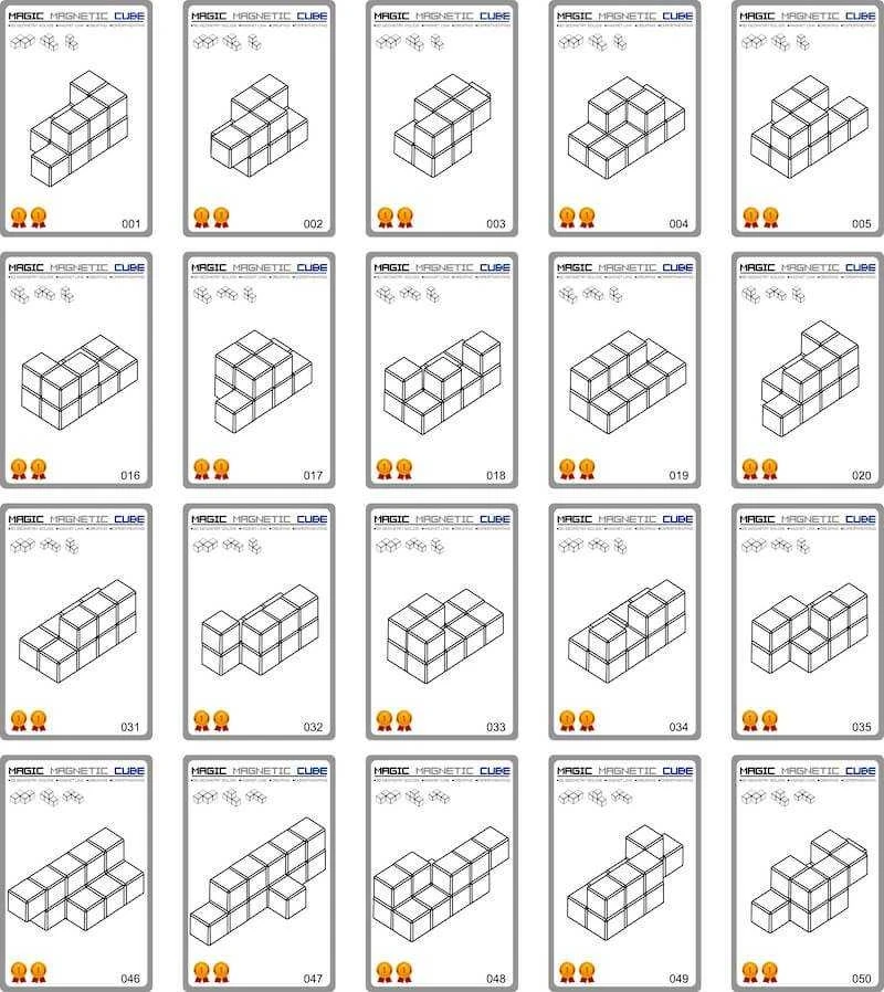 X Bida Magnetinis konstruktorius Magic Magnetic Cubes 28 el.