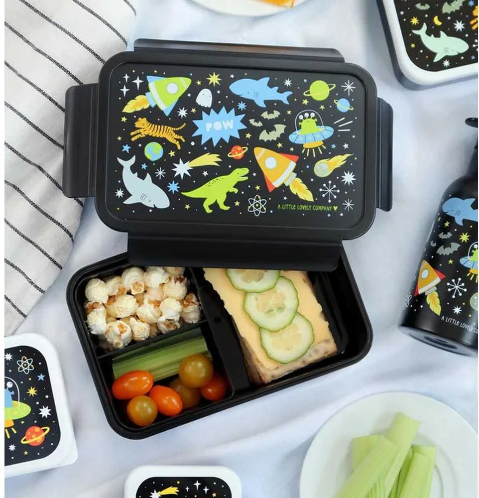 A Little Lovely Bento vaikiška priešpiečių dėžutė 'Galaktika'