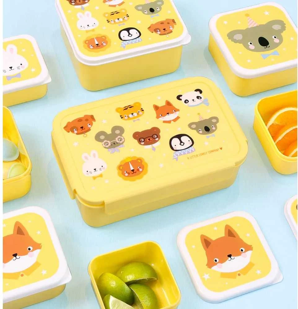 A Little Lovely Bento vaikiška priešpiečių dėžutė 'Gyvūnai'