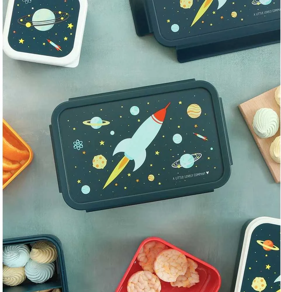 A Little Lovely Bento vaikiška priešpiečių dėžutė 'Kosmosas'