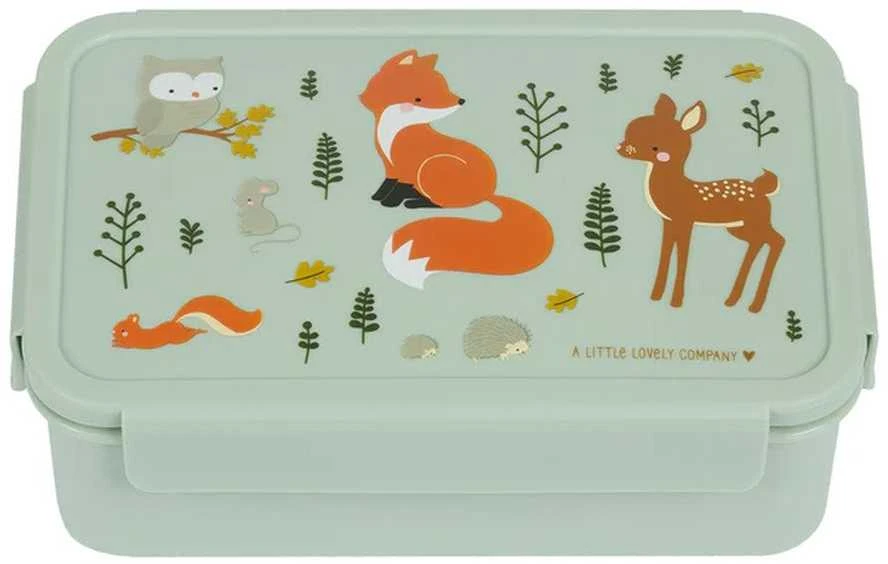 A Little Lovely Bento vaikiška priešpiečių dėžutė 'Miško gyventojai'