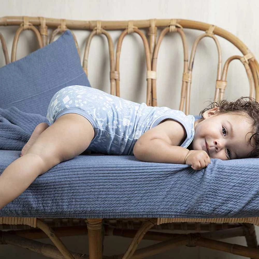 Blue Little Dutch Priglundanti paklodė kūdikiams 'Pure Mėlyna'