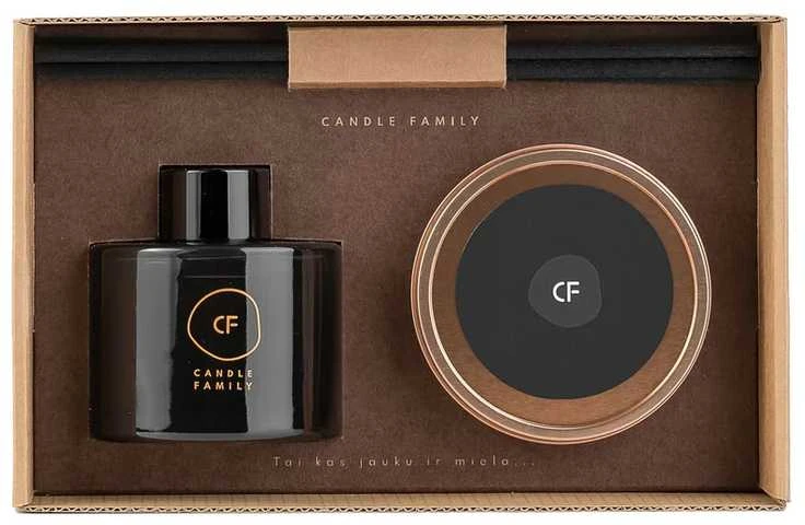 Namų kvapo ir sojų vaško žvakės rinkinys, Candle Family, Laimingos Akimirkos
