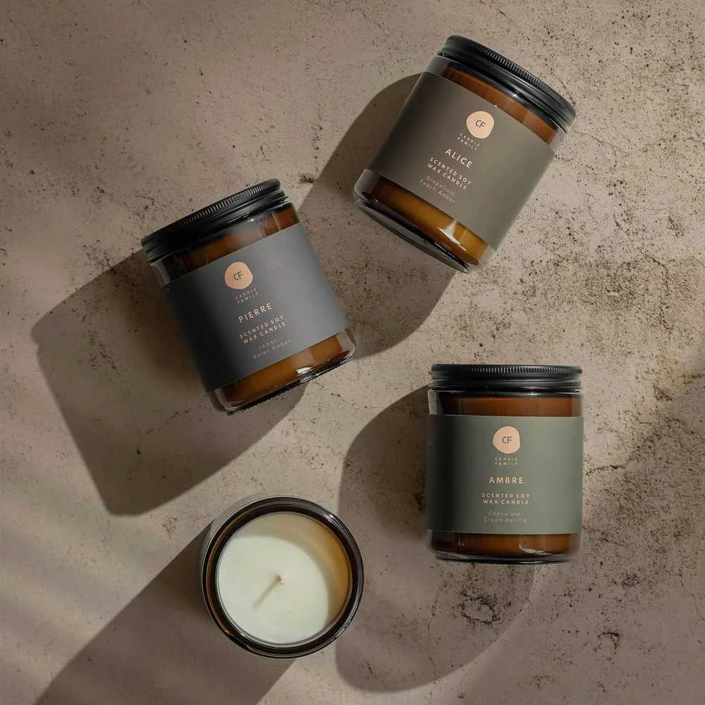 Candle Family Kvepianti sojų vaško žvakė 'Pierre'