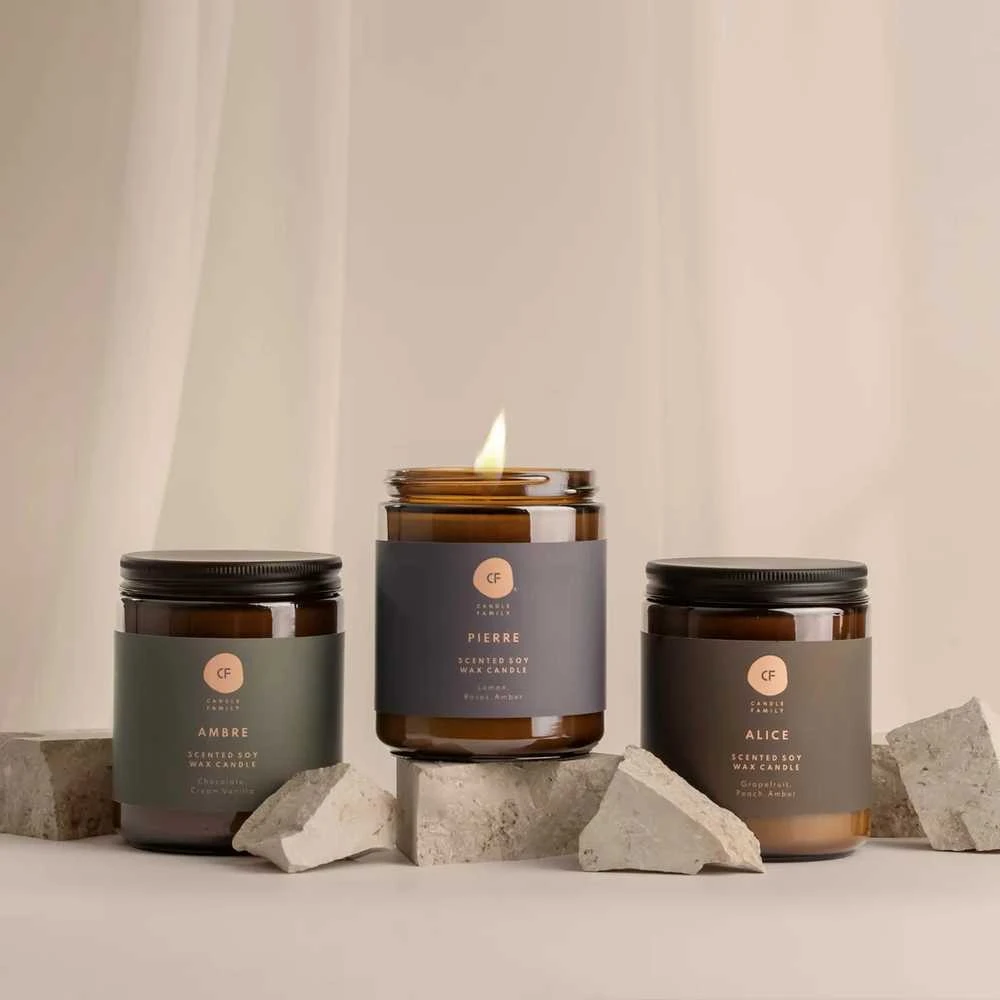 Candle Family Kvepianti sojų vaško žvakė 'Pierre'