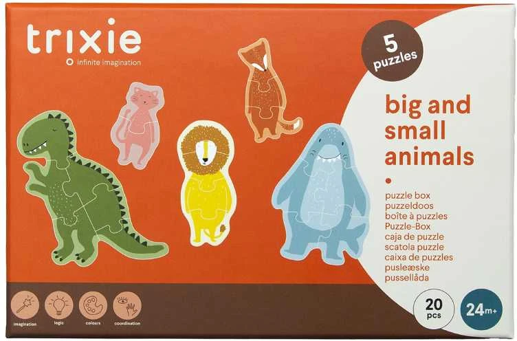 Dėlionė Trixie Dėlionių rinkinys 'Dideli ir maži gyvūnai' 5 vnt.