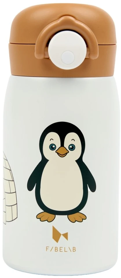 Fabelab Vaikiškas termosas-gertuvė ‘Pingvinas’ 320 ml