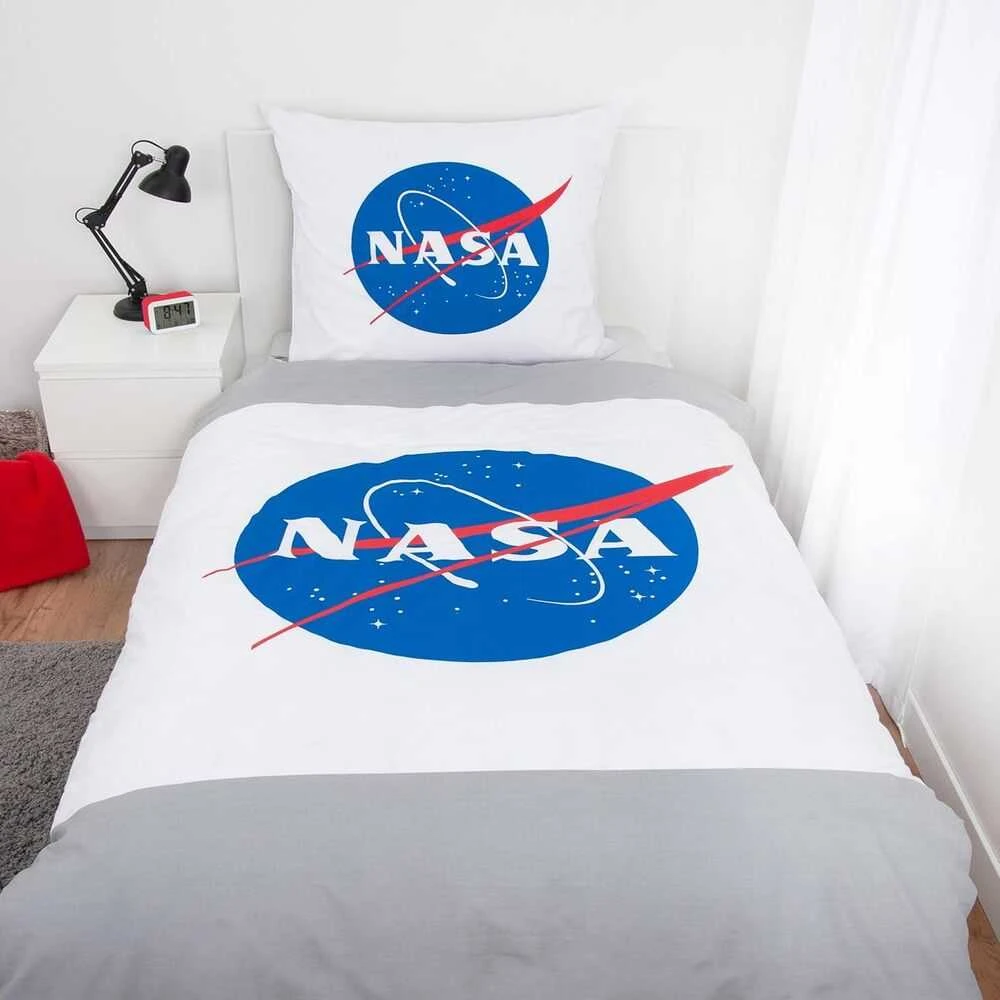 Herding ‘NASA‘ Patalynės komplektas vaikams, baltas/pilkas