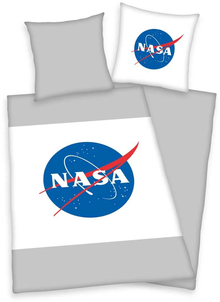 Herding ‘NASA‘ Patalynės komplektas vaikams, baltas/pilkas