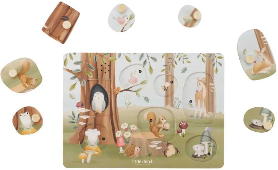 Little Dutch Dėlionė su garsais 'Forest Friends'