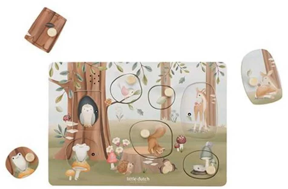 Little Dutch Dėlionė su garsais 'Forest Friends'