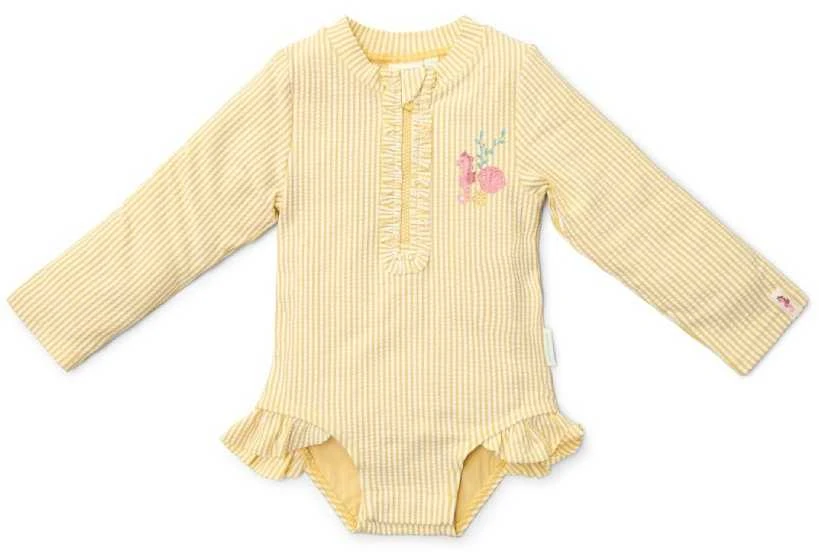 Little Dutch Maudymosi kostiumėlis ilgomis rankovėmis ´Ocean Treasures Geltona´ - 62/68