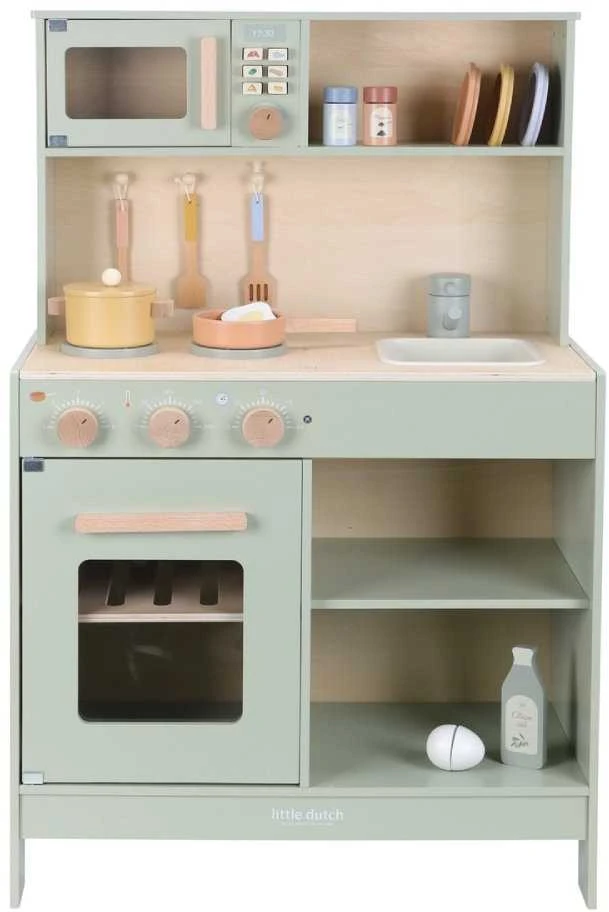 Little Dutch Medinė žaidimų virtuvėlė ´Mint´