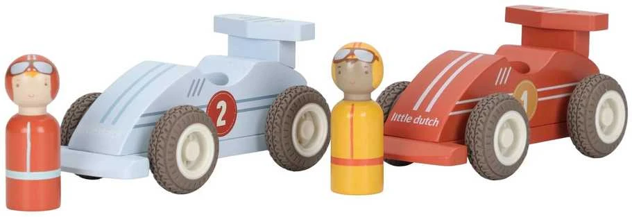 Mediniai lenktyniniai automobiliai Little Dutch 2vnt