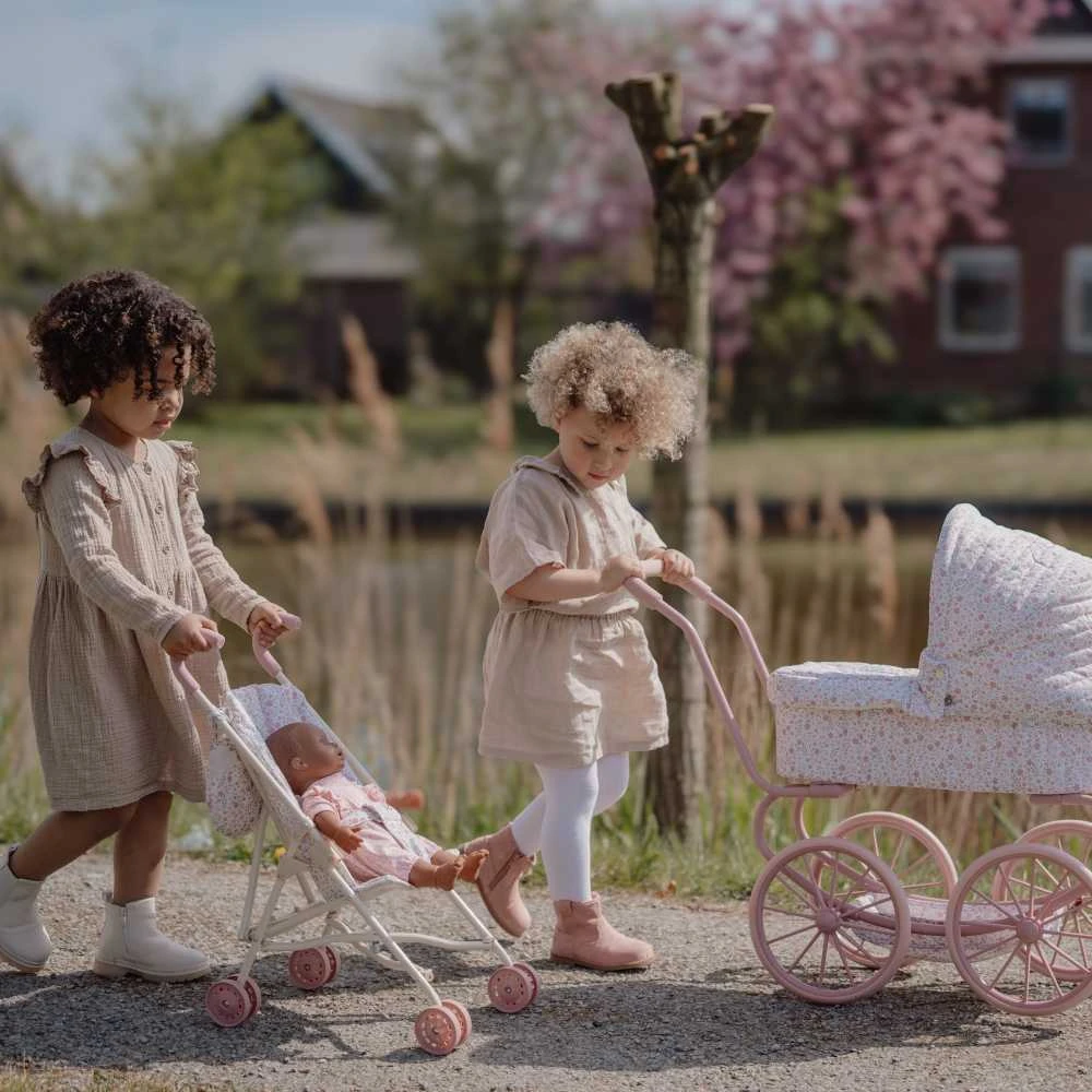 Metalinis lėlių vežimėlis vaikams Little Dutch