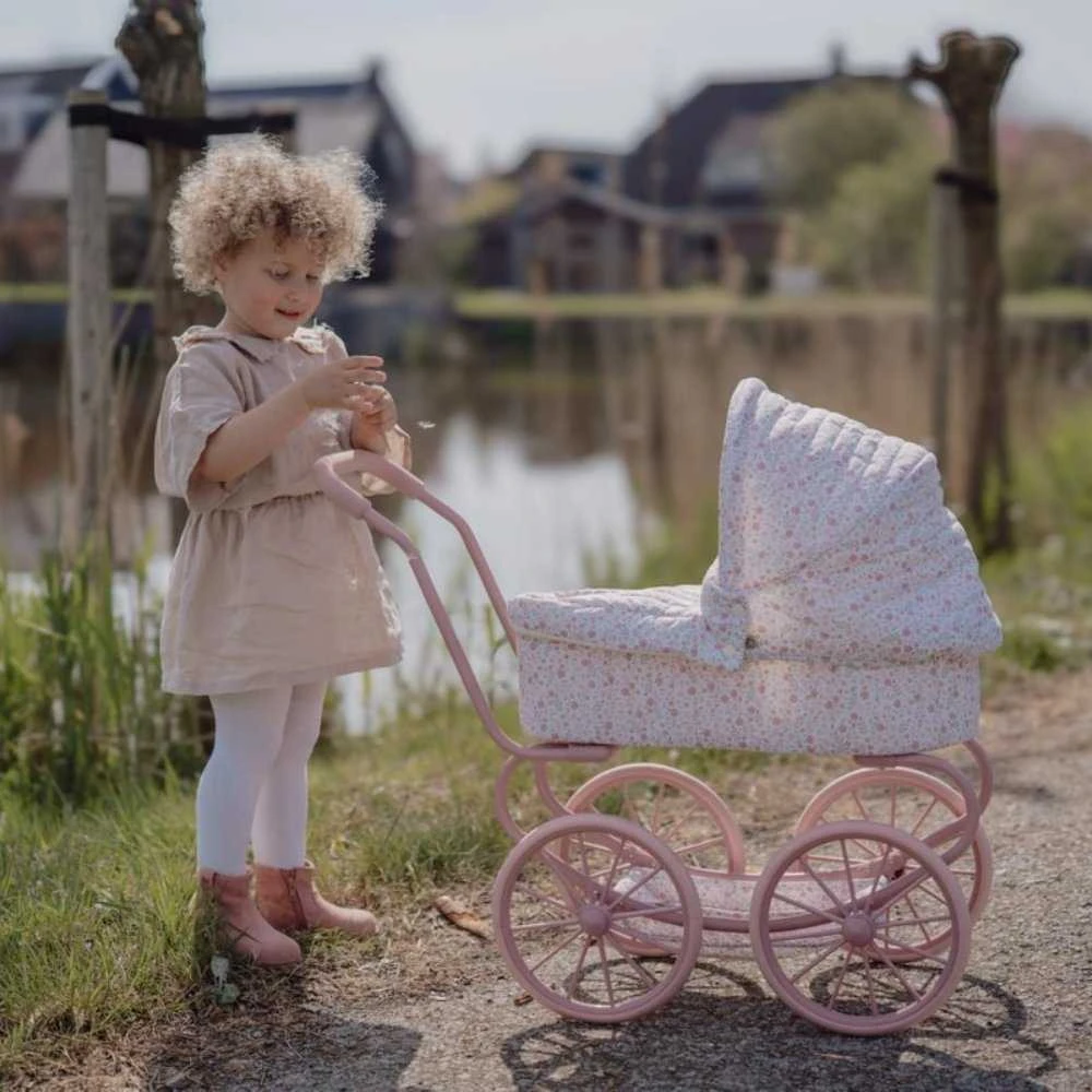 Lėlių vežimėlis Little Dutch Gėlės