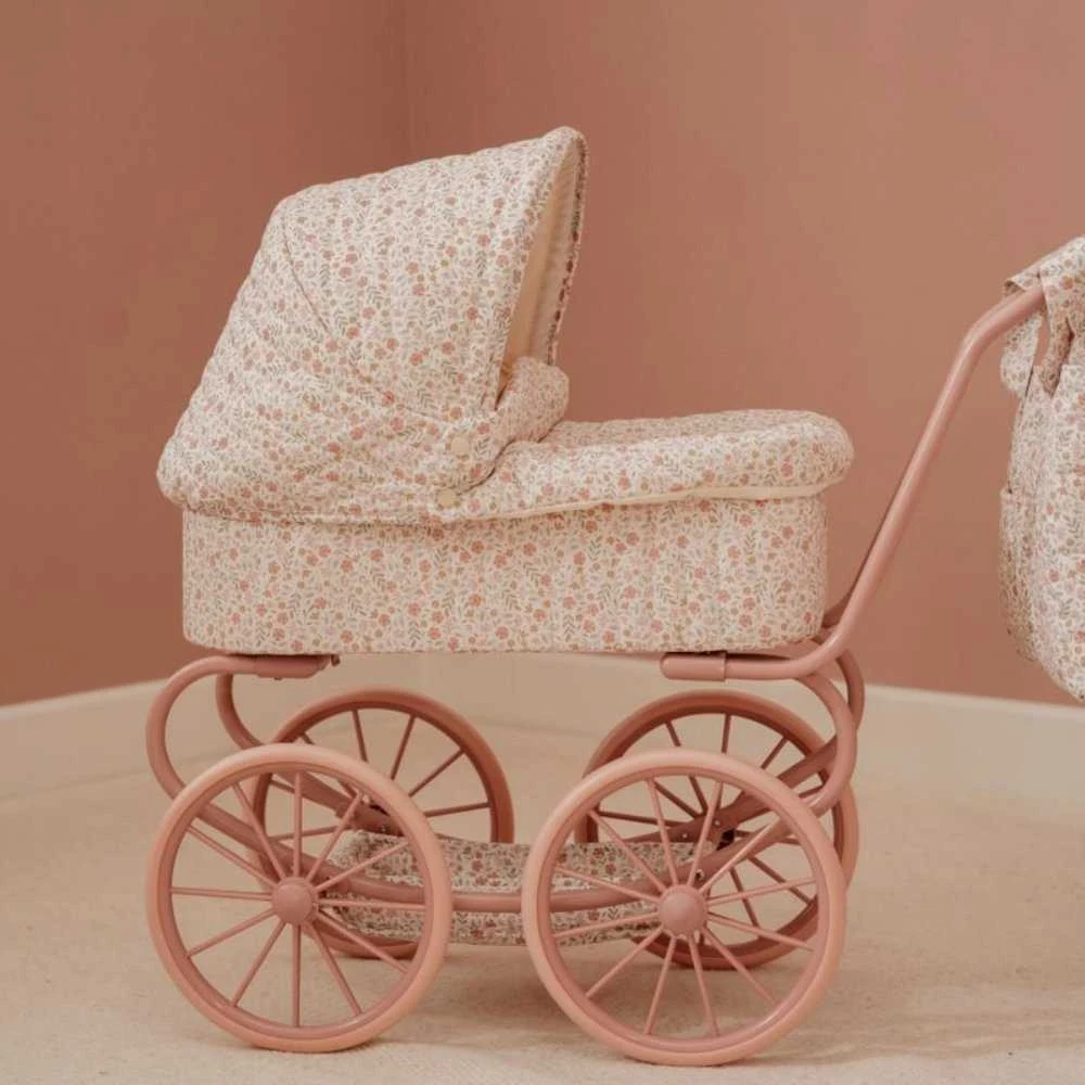 Lėlių vežimėlis Little Dutch Gėlės