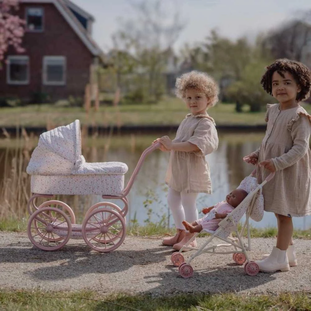 Lėlių vežimėlis Little Dutch Gėlės